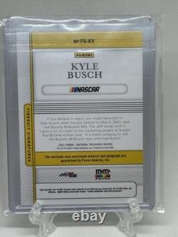 2021 National Treasures KYLE BUSCH Combinaison de course Signatures Patch Auto /5 #FSKY