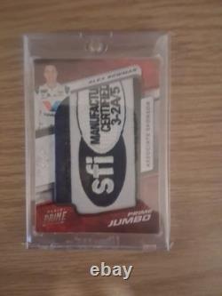 2021 Panini Prime Alex Bowman Nascar Combinaison de course utilisée Sfi Patch # 1 sur 1