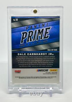 2023 Panini Prime Racing Dale Earnhardt Jr. #1/1 Salle de la renommée Holo Platinum Bleu