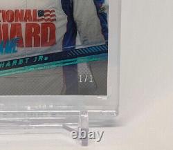 2023 Panini Prime Racing Dale Earnhardt Jr. #1/1 Salle de la renommée Holo Platinum Bleu
