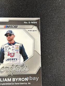 2024 Panini Prizm Nascar Racing William Byron Vinyle Or 1/1
