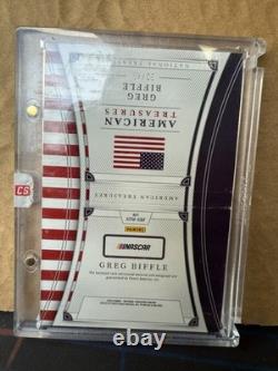 2024 panini trésors nationaux greg biffle /49 trésors américains