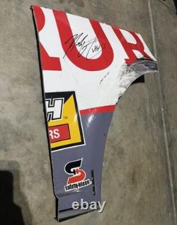 2025 Noah Gragson #4 Rural King panneau quart de course utilisé signé au bord de la piste NASCAR