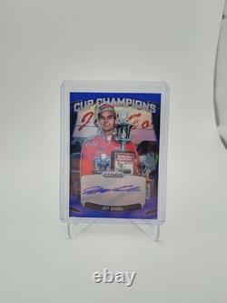 2025 Panini Prizm Jeff Gordon Champions de la Coupe Blue Prizm /49 Autographe