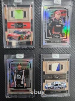 2025 Panini Turn Four Racing Lot 41 cartes (Numérotées, Reliques, Autos) NASCAR