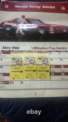 6 Annales Classiques de la Série Winston Cup de Nascar et Calendrier avec Billets Originaux