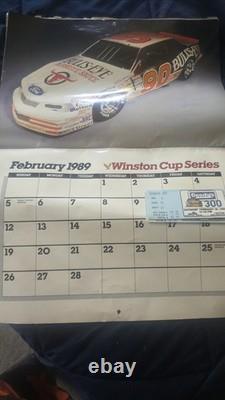 6 Annales Classiques de la Série Winston Cup de Nascar et Calendrier avec Billets Originaux