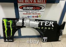 #98 Riley Herbst 2021 Monster Energy Nascar Race Utilisé Xfinity Feuilletmetal 2pc Lot