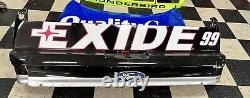 #99 Jeff Burton Exide batteries Nascar course de pare-chocs en tôle utilisé Ford Tbird