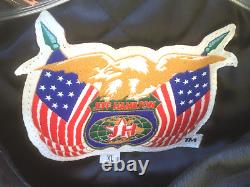 ANNIVERSAIRE DE LA 50E ANNÉE DE NASCAR VINTAGE JEFF HAMILTON RACING VESTE EN CUIR NOIR XL