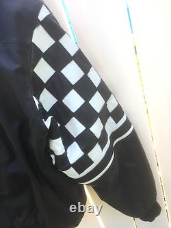 ANNIVERSAIRE DE LA 50E ANNÉE DE NASCAR VINTAGE JEFF HAMILTON RACING VESTE EN CUIR NOIR XL