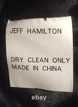 ANNIVERSAIRE DE LA 50E ANNÉE DE NASCAR VINTAGE JEFF HAMILTON RACING VESTE EN CUIR NOIR XL