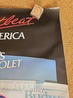 Affiche de course Chevrolet IROC d'origine vintage rare 1986 Earnhardt Unser ++