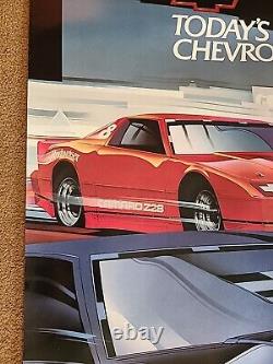 Affiche de course Chevrolet IROC d'origine vintage rare 1986 Earnhardt Unser ++