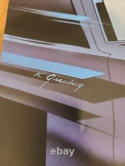 Affiche de course Chevrolet IROC d'origine vintage rare 1986 Earnhardt Unser ++