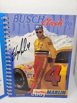 Autographes des pilotes de NASCAR Clash'96 Gordon Andretti Labonte Marlin Martin Jarret