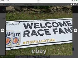Bannière de 20' x 3.5' Nascar Keselowsky Miller Lite Racing Mancave