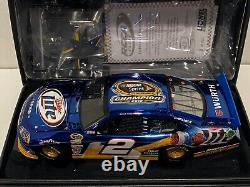 Brad Keselowski 2012 #2 Champion de la Sprint Cup Miller Lite Couleur Chrome Élite 1/24