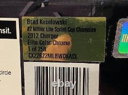 Brad Keselowski 2012 #2 Champion de la Sprint Cup Miller Lite Couleur Chrome Élite 1/24
