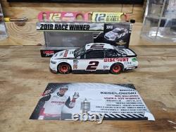 Brad Keselowski 2018 #2 Discount Tire Indy victoire autographiée au 1/24