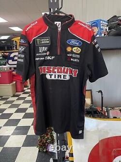 Brad Keselowski Discount Tire Nascar Course Utilisée par l'équipe de stand Taille 2XL TL #3197