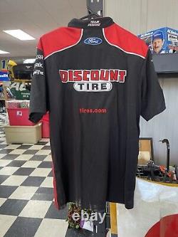 Brad Keselowski Discount Tire Nascar Course Utilisée par l'équipe de stand Taille 2XL TL #3197