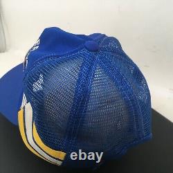 CASQUETTE TRUCKER MESH NASCO FLAW NASCAR North Liberty Iowa Blue 3 Three Stripe