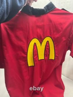 CHEMISE DE L'ÉQUIPE DE PIT DE COURSE McDONALD'S D'ORIGINE UTILISÉE PAR JOE GIBBS + SIGNÉE