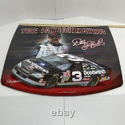 Capots Dale Earnhardt Sr & Jr en métal grand rare HTF NASCAR 29x23 VTG Capot Redline