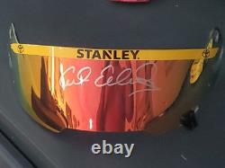 Carl Edwards Casque de Course Utilisé Signé avec Visière NASCAR HALL OF FAME Stanley Tool