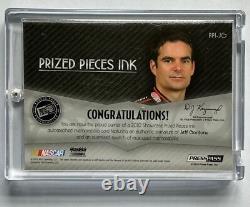 Carte signée à l'encre Jeff Gordon avec échantillon de matériel, pièces précieuses du showcase 2010