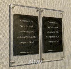 Cartes d'autographes authentiques de Dale Earnhardt et Richard Childress 96 Score Board Rare