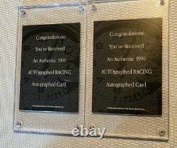 Cartes d'autographes authentiques de Dale Earnhardt et Richard Childress 96 Score Board Rare