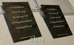 Cartes d'autographes authentiques de Dale Earnhardt et Richard Childress 96 Score Board Rare