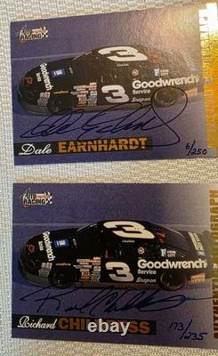 Cartes d'autographes authentiques de Dale Earnhardt et Richard Childress 96 Score Board Rare
