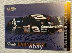 Cartes d'autographes authentiques de Dale Earnhardt et Richard Childress 96 Score Board Rare