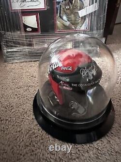 Casque Cola signé par Dale Earnhardt Sr 1/3 & PAAS 1991 Utilisation en course du panneau de quart de tour