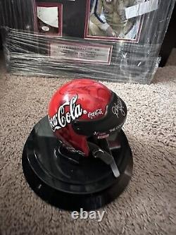 Casque Cola signé par Dale Earnhardt Sr 1/3 & PAAS 1991 Utilisation en course du panneau de quart de tour