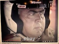 Casque Simpson utilisé lors de la course de légendes NASCAR Vintage 1991 Junior Johnson
