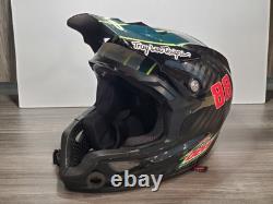 Casque Troy Lee authentique utilisé en course HMS de Dale Jr #88 Pit Crew Slingerland 2013 +