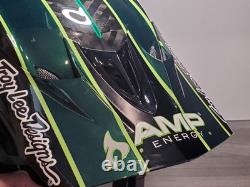 Casque Troy Lee authentique utilisé en course HMS de Dale Jr #88 Pit Crew Slingerland 2013 +