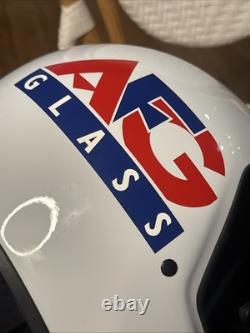 Casque de course usé par David Green en NASCAR signé #34 pilote rare Simpson AFG