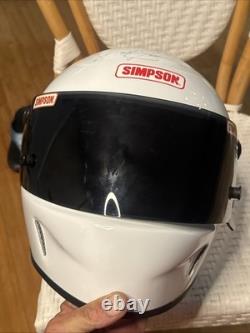 Casque de course usé par David Green en NASCAR signé #34 pilote rare Simpson AFG