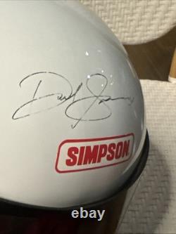 Casque de course usé par David Green en NASCAR signé #34 pilote rare Simpson AFG