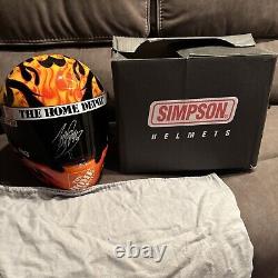 Casque signé Tony Stewart, Gibbs Home Depot, Réplique grandeur nature de Smoke Simpson