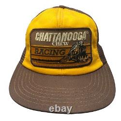 Casquette Snapback Vintage Nascar Chattanooga Chew Racing Jaune Marron