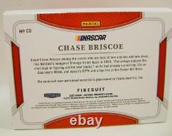 Chase Briscoe Ford Véritable 1/1 Combinaison de course Livre Nascar Panini National Treasures 2023