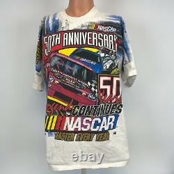 Chase Nascar Racing 50th Anniversary All Over Imprimer T-shirt Vtg 1998 Made USA XL