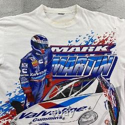 Chemise de course NASCAR vintage pour homme extra-large des années 90 avec impression intégrale Mark Martin AOP