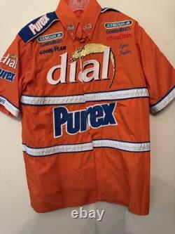 Chemise de l'équipe Nascar vintage Dial Purex Goodyear Armour Can Meats Red Roof Inns